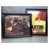 At The Moulin Rouge Framed Print & Vtg Martini Ad