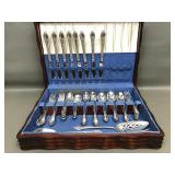 Wm. A Rogers Oneida Vintage Flatware In Wooden Box