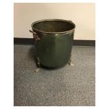 Vintage Brass Footed Planter/ Fireplace Bucket