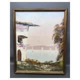 Mediterranean Villa Textured Painting