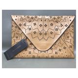 New Bcbg Harlow Clutch In Camel