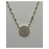 Sterling Silver Necklace with Diamonds
