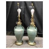 Vintage Twin Brass Lamps