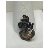 Sterling Silver US Navy Pin