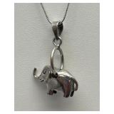 Sterling Silver Elephant Necklace