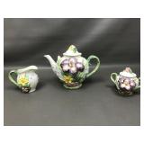 Fitz & Floyd Omnibus Ceramic Flower Teapot & More