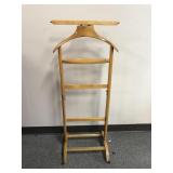 Mcm Vintage Rolling Wooden Suit Valet