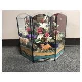 Vtg One Of A Kind Glass Mirrored Terrarium Display