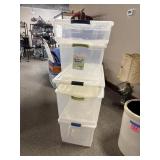 Clear Storage Bins Set Of 5