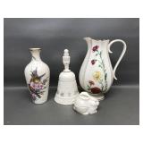 Lenox Chrysanthemum Pitcher, Gift Of Love Vase &