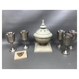 Metal Incense Holder, India Brass Cups & Artisan