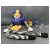Handmade Uofm Football Doll, Marvel Glasses &