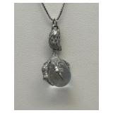 Sterling Silver Necklace & Claw Charm