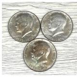 Lot of (3) Kennedy Half Dollars
