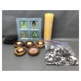 Wooden Candle Holders, Pebbles & More!