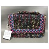 America & Beyond Tweed And Bead Clutch