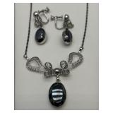 Sterling Silver Necklace & Earrings