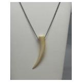 Sterling Silver & Bone Necklace