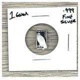 .999 Fine Silver 1 Gram Bar