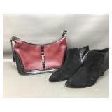 Brighton Pebbled Shoulder Bag Clarks Suede 9.5