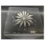 Vintage Crown Trifari Pave Rhinestone Brooch Pin