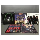 Kiss Vinyl Records Including Alive! & Destroyer