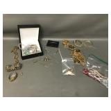 Chicos Gold Tone Belt & More Costume Jewelry