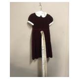 Serafina Burgundy Dress Vtg Style, Kids