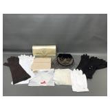 Vintage Beaded Bags, Ladies Fancy Gloves & Hankies
