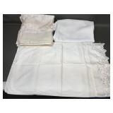 White/beige Pillow Cases + Table Cloths