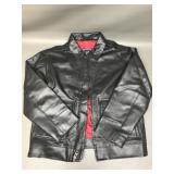 Vtg Style Black Leather Jacket Gap Kids