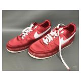 Red Satin Nike Air Force 1' 07 Sneakers