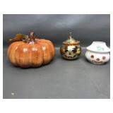 Ceramic Pumpkin & Candle Decor!