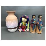 Souix Indians Native American Pottery, Candle