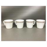Pyrex Vtg Cafe Milk Glasses Set Of 4