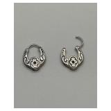 Sterling Silver Horseshoe Earrings