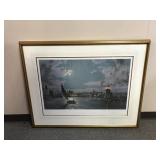 Nantucket Island Port By Moonlight, John Stobart