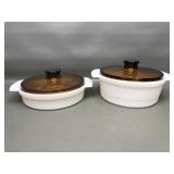 Anchor Hocking Fire King Casserole Dish Amber Lids