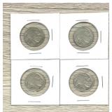 Lot Of (4) Buffalo Nickels 5 Cent Coins