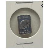 1 Gram .999 Fine Silver Bar