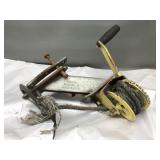 Vintage Manual Hand Winch By Fulton