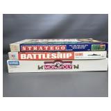Vtg Battleship, Stratego &monopoly Games