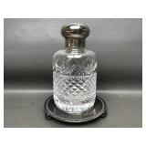 Waterford Crystal Perfume Bottle & Silver Plated