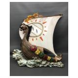 Mcm Chalkware Viking Ship Wall Plaque