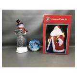 Vtg St. Nicholas Square Cookie Jar + More