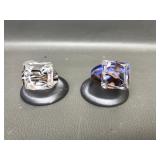 Murano Style Art Glass Artisan Cocktail Rings