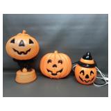 Vtg Halloween Blow Mold Jack-o-lantern & More!