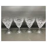 Water Goblets In Trianon Pattern 4 Pc