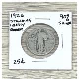 1926 Standing Liberty Quarter 90% Silver Coin