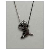 Sterling Silver Cat Necklace
